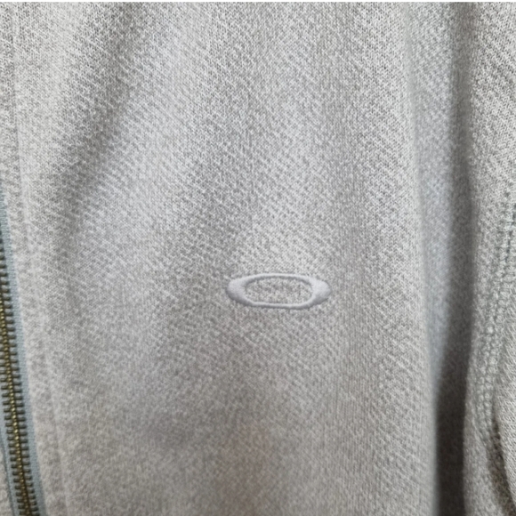 Oakley Hoodie Mens Medium Grey Full Zip Cotton Jersey - Picture 5 of 11